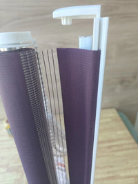 Estor enrollable de doble capa morado