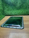 Bandeja de acero inoxidable con borde decorativo APS