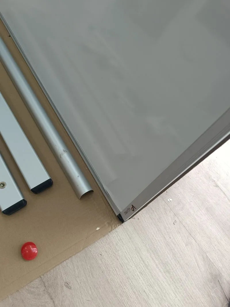 Pizarra blanca móvil de doble cara, 1200x900mm