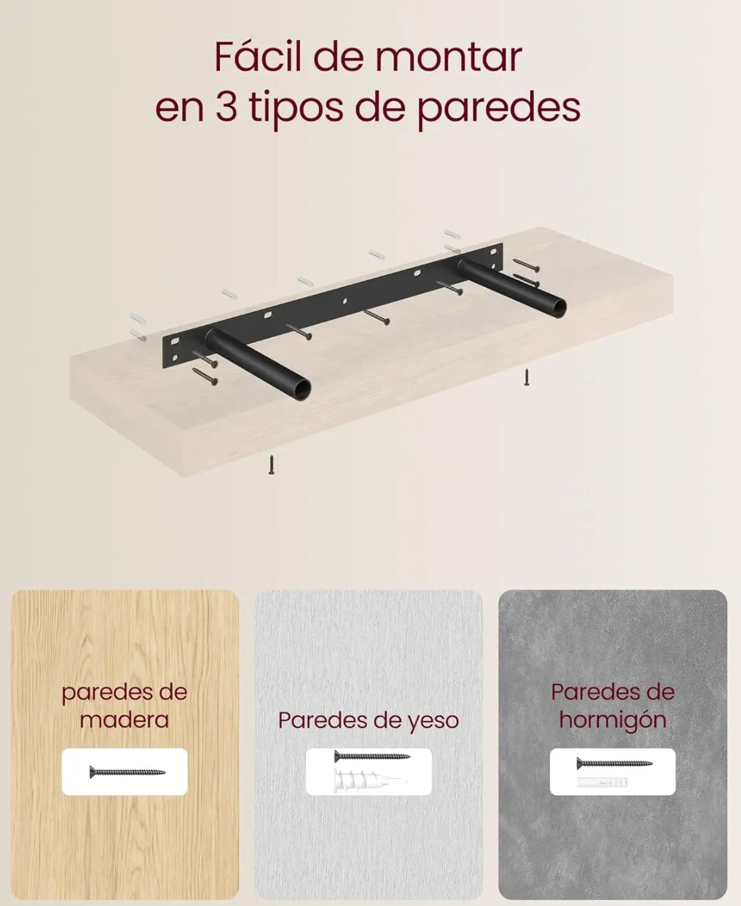 Estante de pared flotante - Vasagle