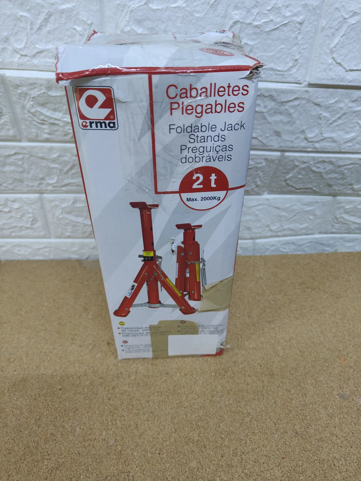 Caballete plegable hasta 2T