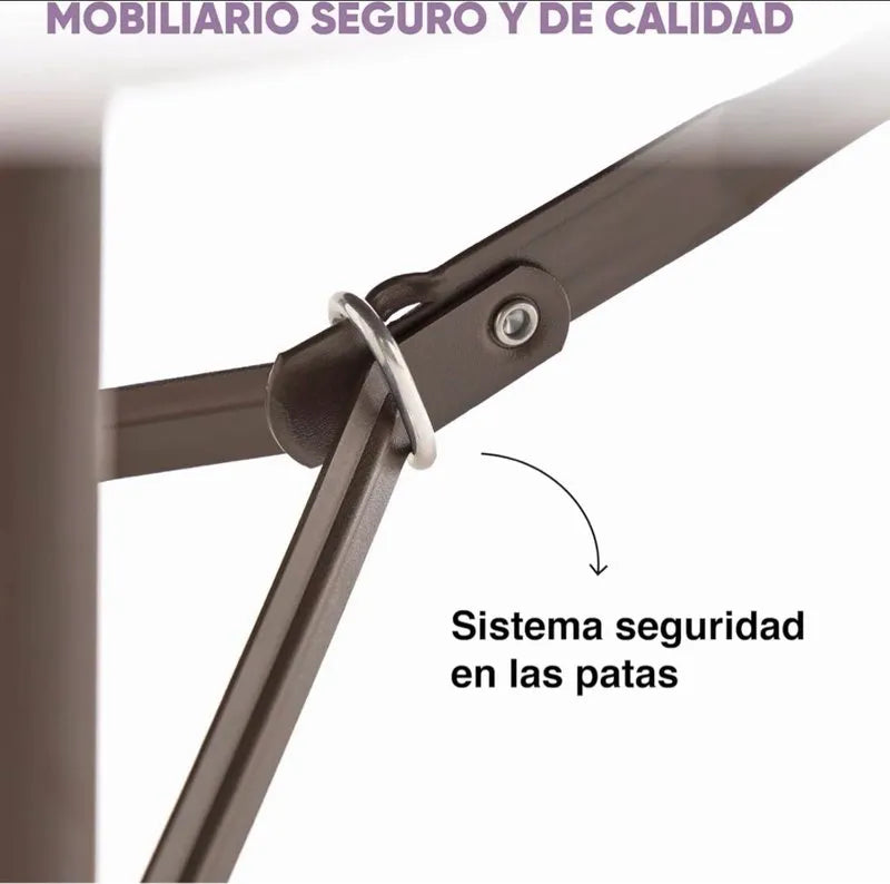Mesa plegable marrón 180 cm