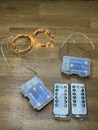 2 x Guirnalda luces pilas 8 modos de luz