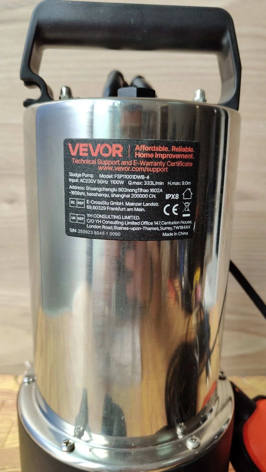 Bomba de Sumidero Sumergible, Bomba de Sumidero de Acero