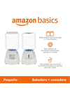Bebedero y comedero para perros - AmazonBasics