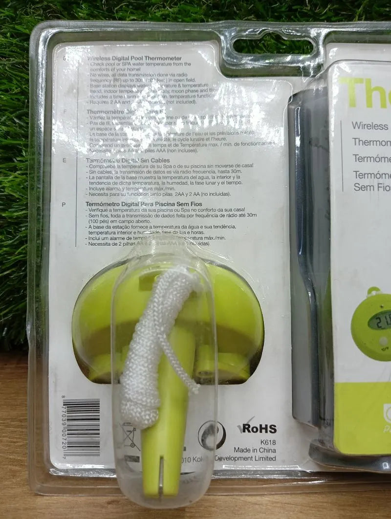 Termómetro inalámbrico
para la piscina