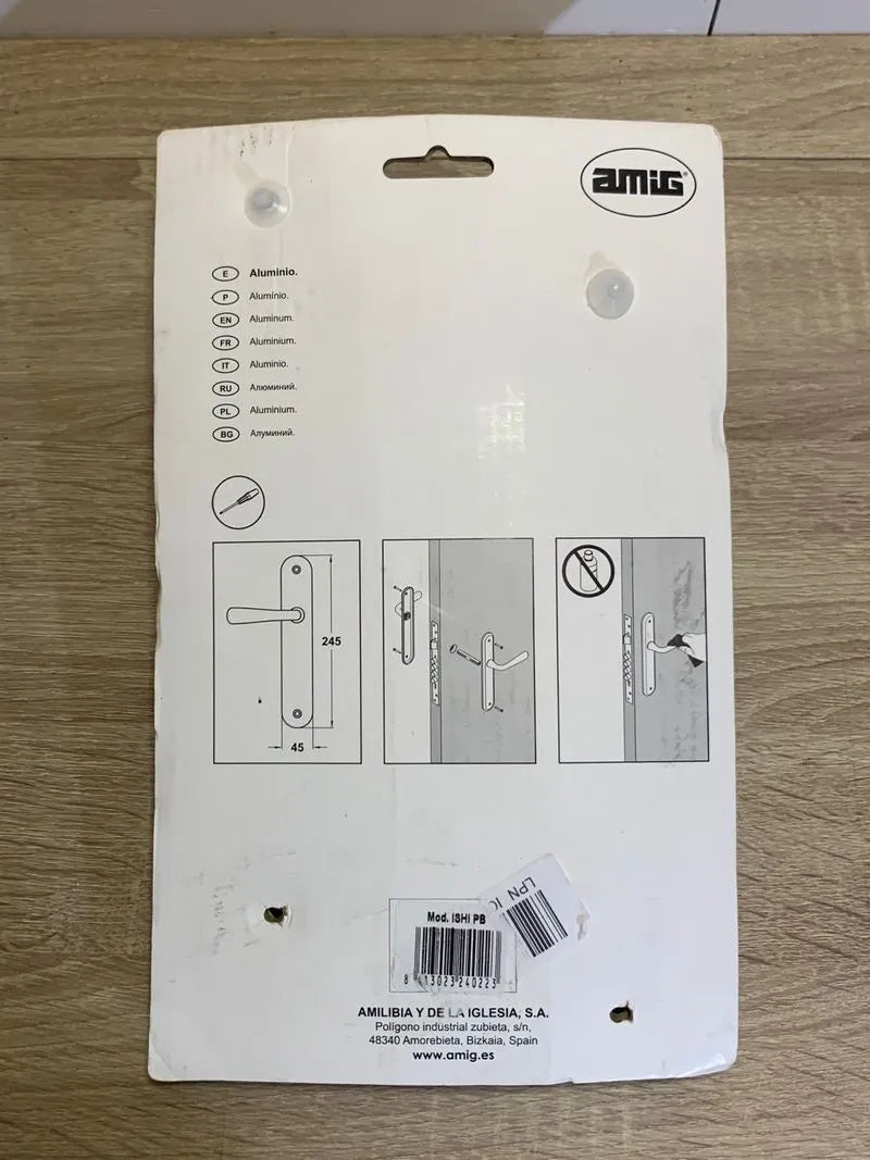 Juego de Manillas de Acero para Puertas Amig