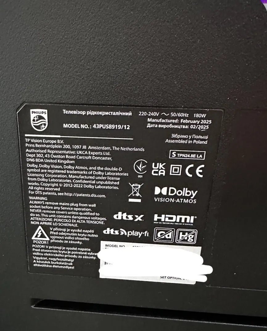 Televisión Smart TV 43" - Philips