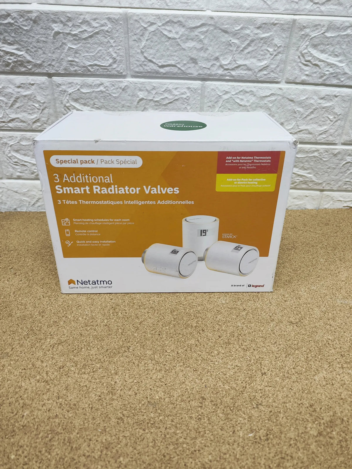 Pack de 3 Cabezales Termostáticos Inteligentes NETATMO