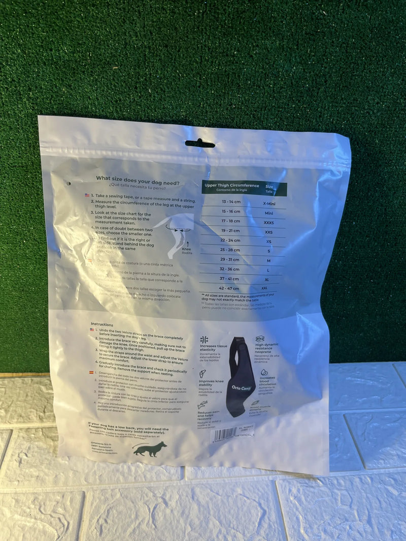 Rodillera para perro Pierna Trasera Derecha Ortocanis