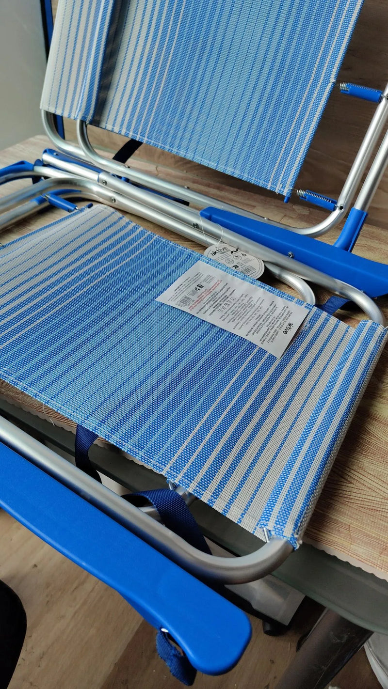 Pack 2 sillas Playa Plegables, 44x40x72