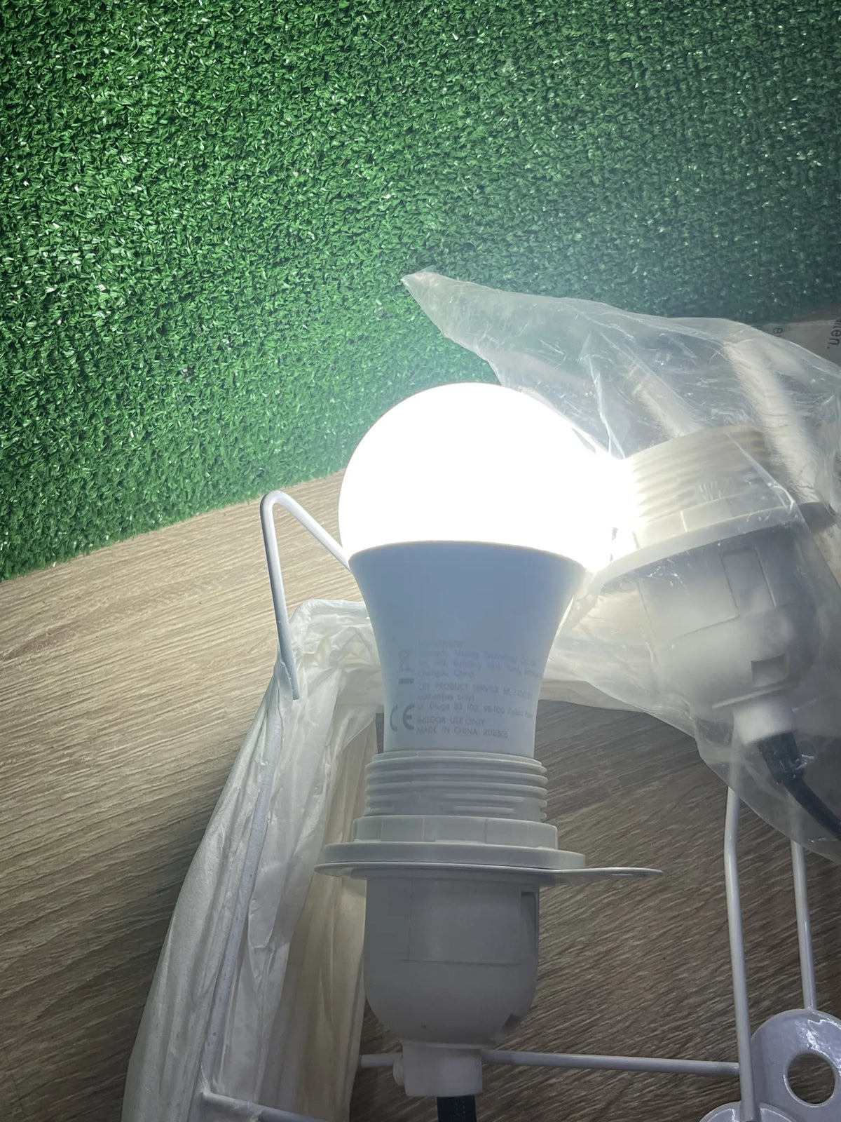 Lampara Pie de Papel con Interruptor