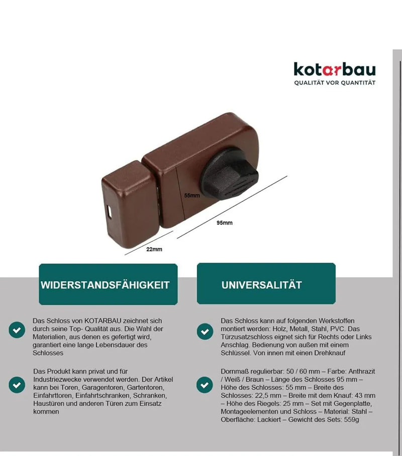 Cerrojo de puerta - KOTARBAU
