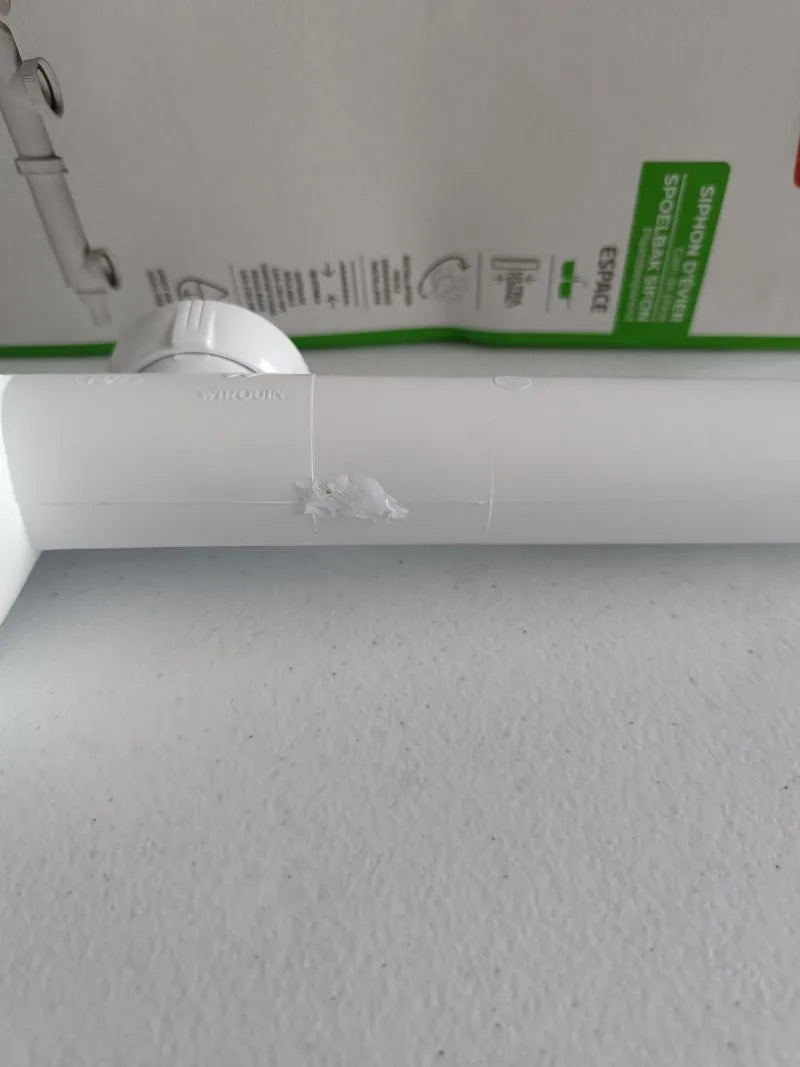 Sifón para fregadero de 2 cubetas 30723640, blanco