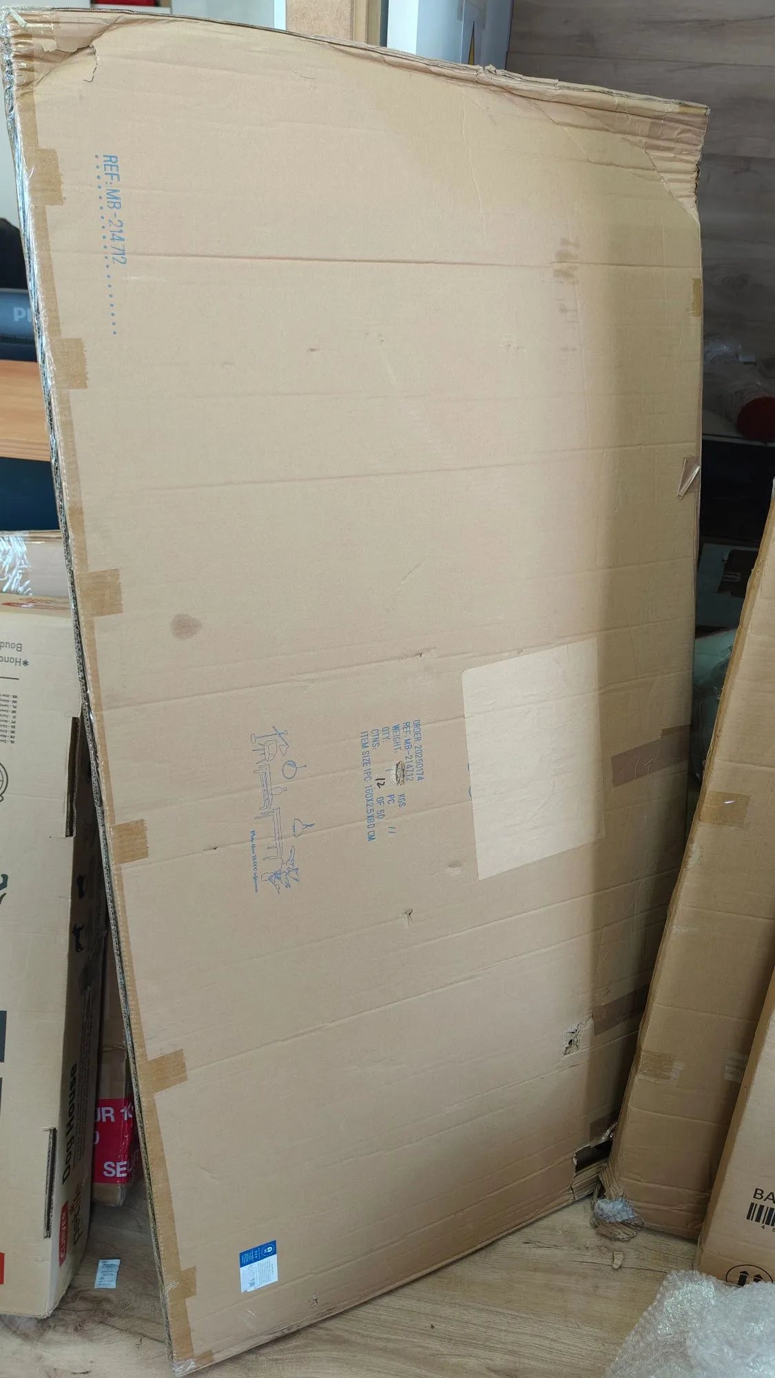Cabecero Cama Madera Bambú Blanco