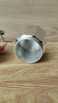 Cafetera italiana de inducción, aluminio, color plata, 9