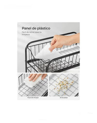 Organizador de cocina, estante extraíble de 2 niveles