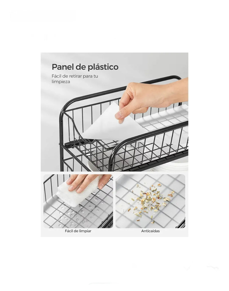 Organizador de cocina, estante extraíble de 2 niveles