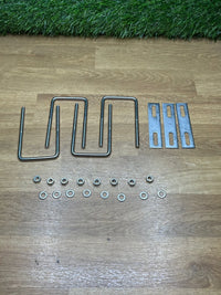 Juego de 4 tornillos en U M6 de 50 x 100 mm