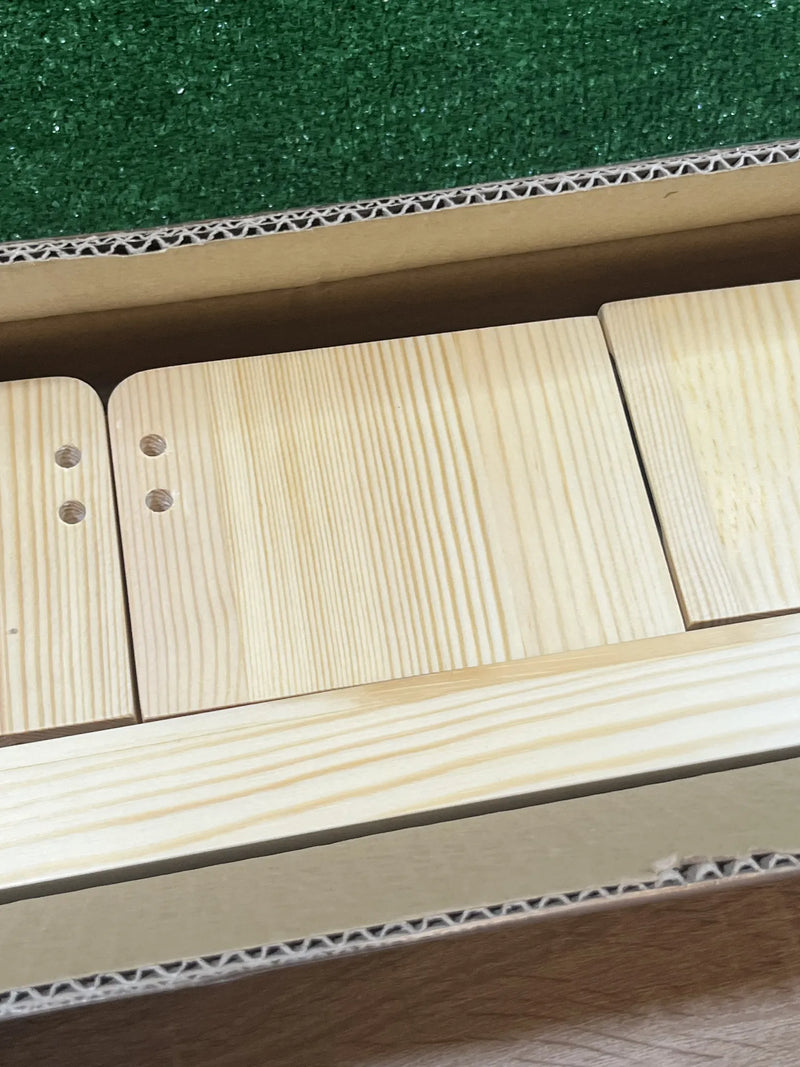Juego de 3 estantes de madera NATURE SUPPLIES