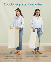 Cesto para ropa sucia de 2 compartimientos