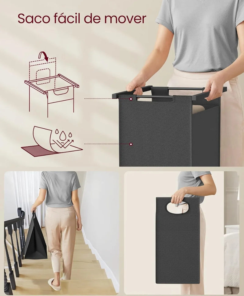 Cesto doble para ropa sucia - Vasagle