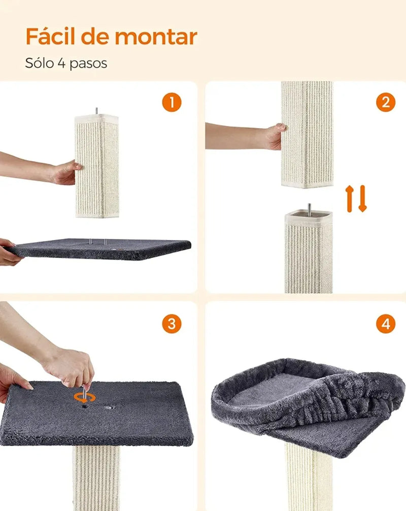 Rascador para gatos con plataforma