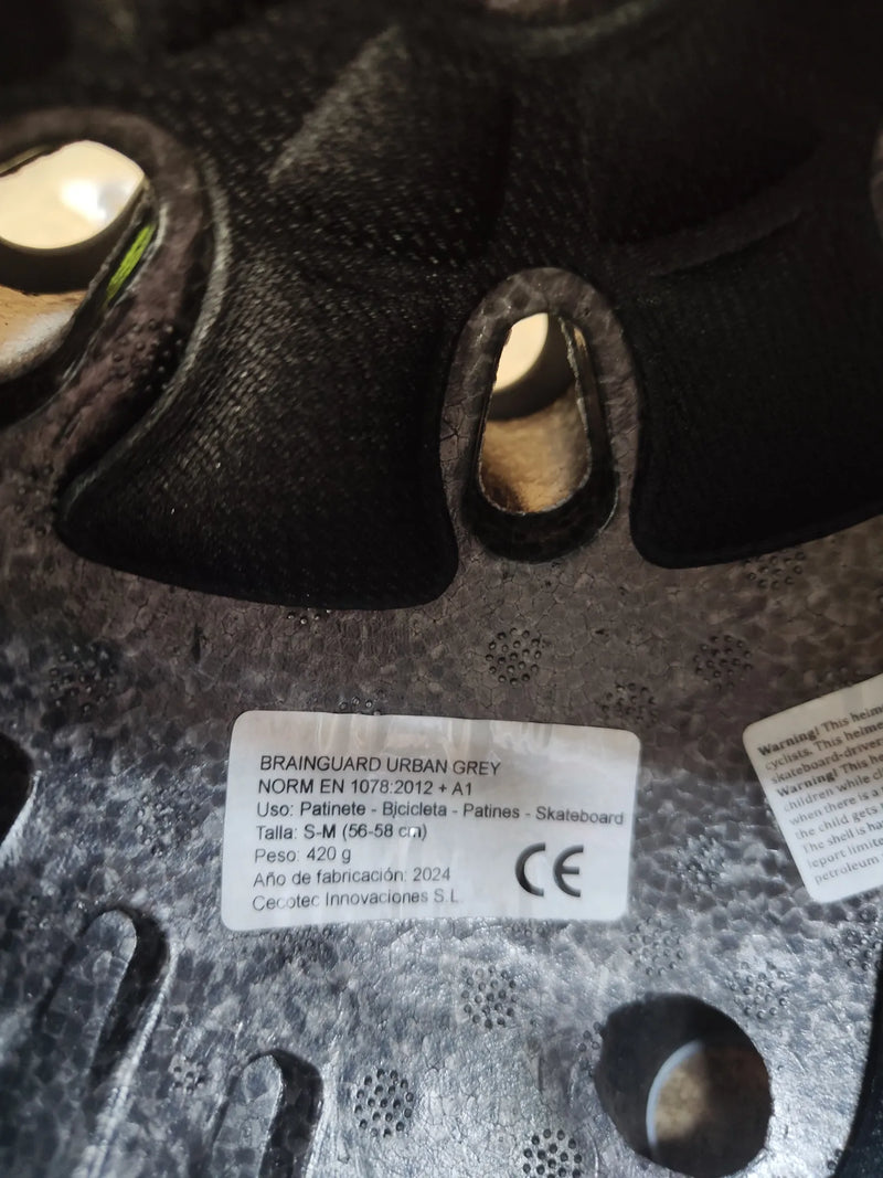 Casco Urbano y Montaña para Bicicletas S-M gris Cecotec