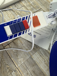 Ventilador de pie blanco