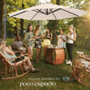 Parasol color beige de 300cm con pedal