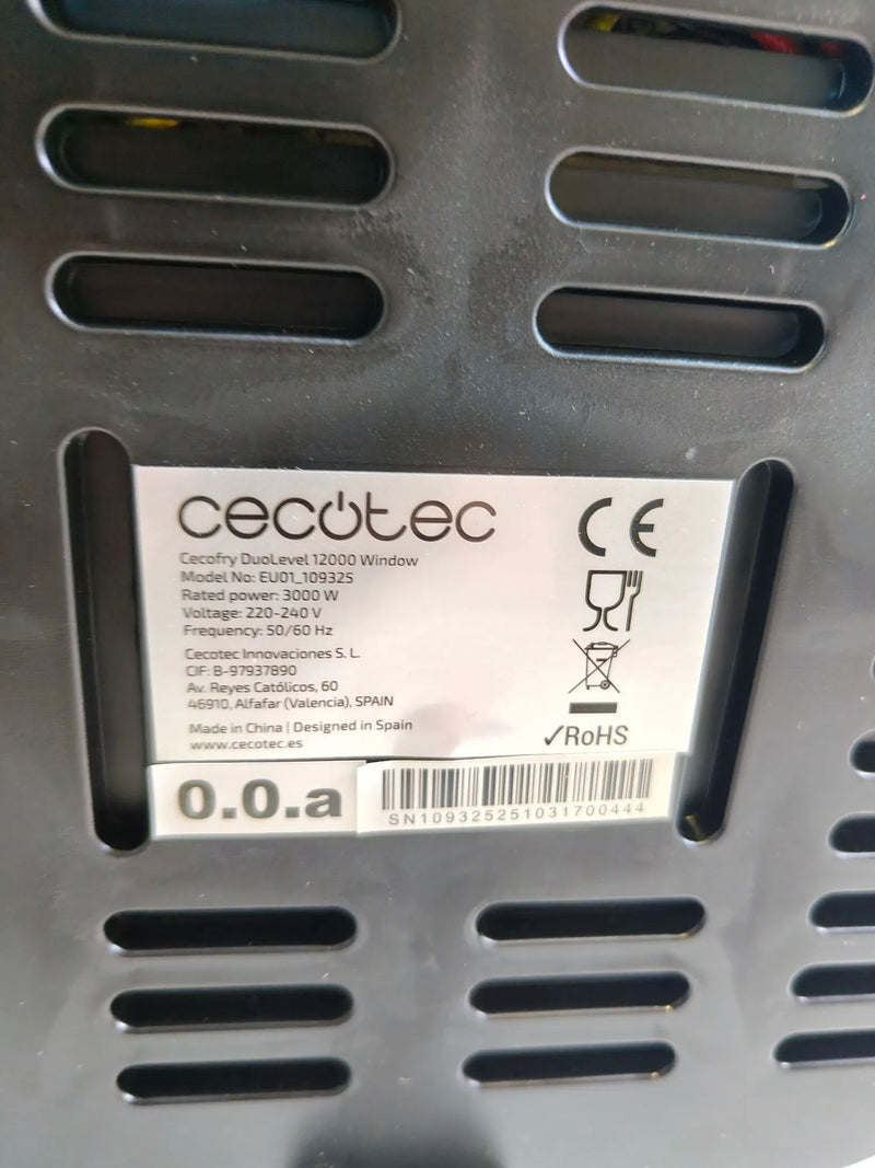 Freidora de aire 12L - CECOTEC
