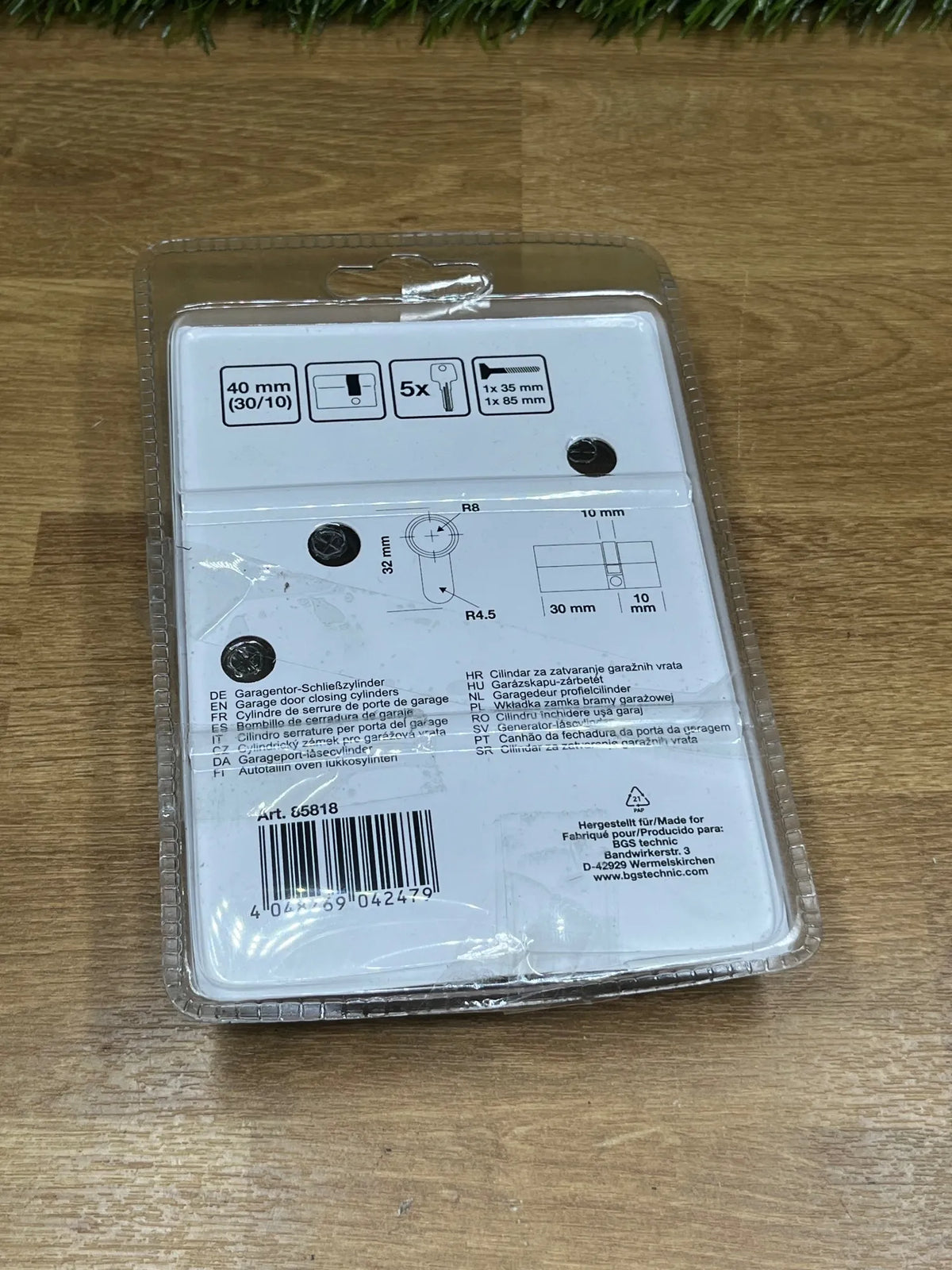 Bombillo de cerradura de garaje 40 mm BGS