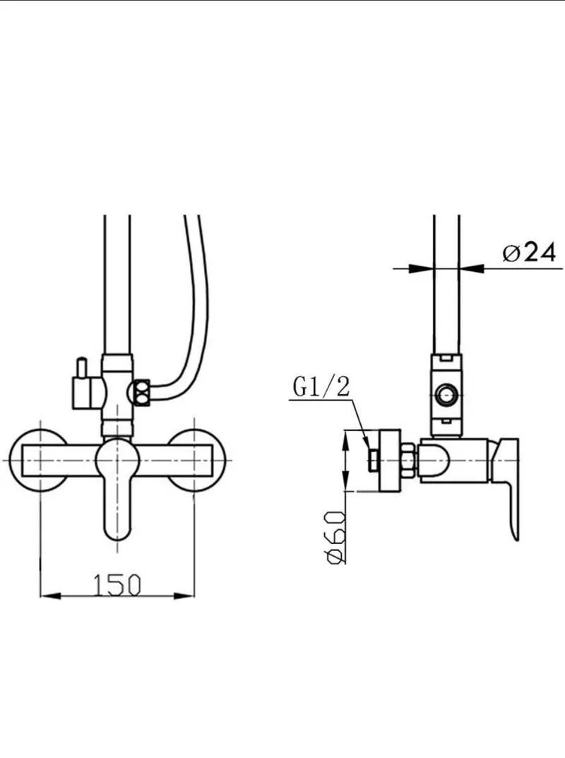 Grifo Monomando para Columna de Ducha Kibath
