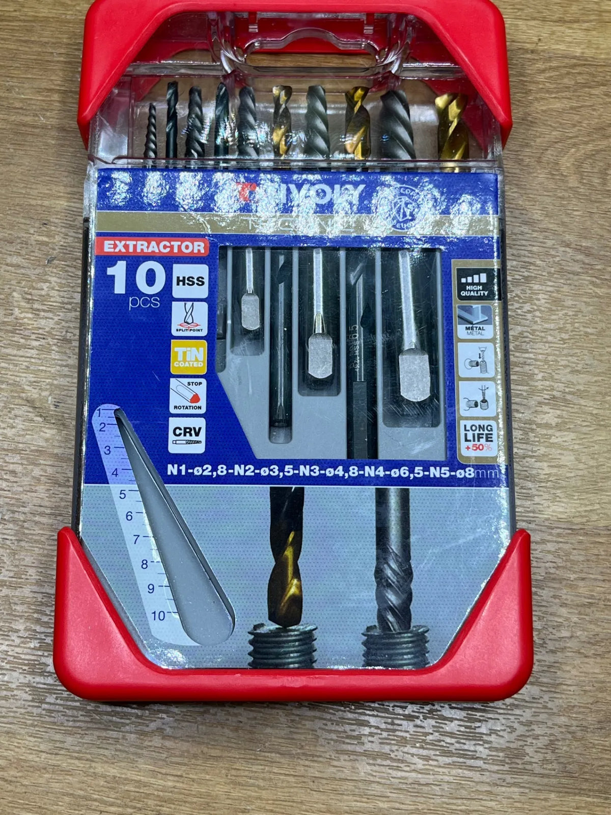 Juego de brocas para extractor de tornillos rotos TIVOLY