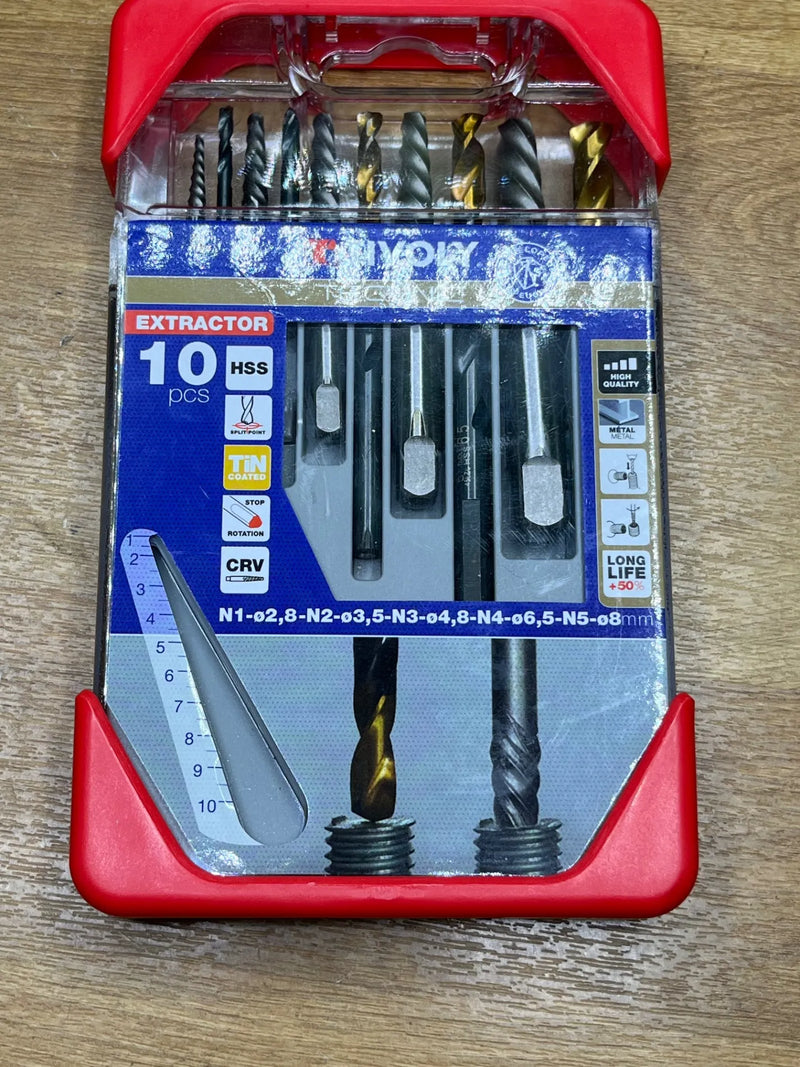 Juego de brocas para extractor de tornillos rotos TIVOLY