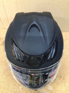 Casco de moto negro integral