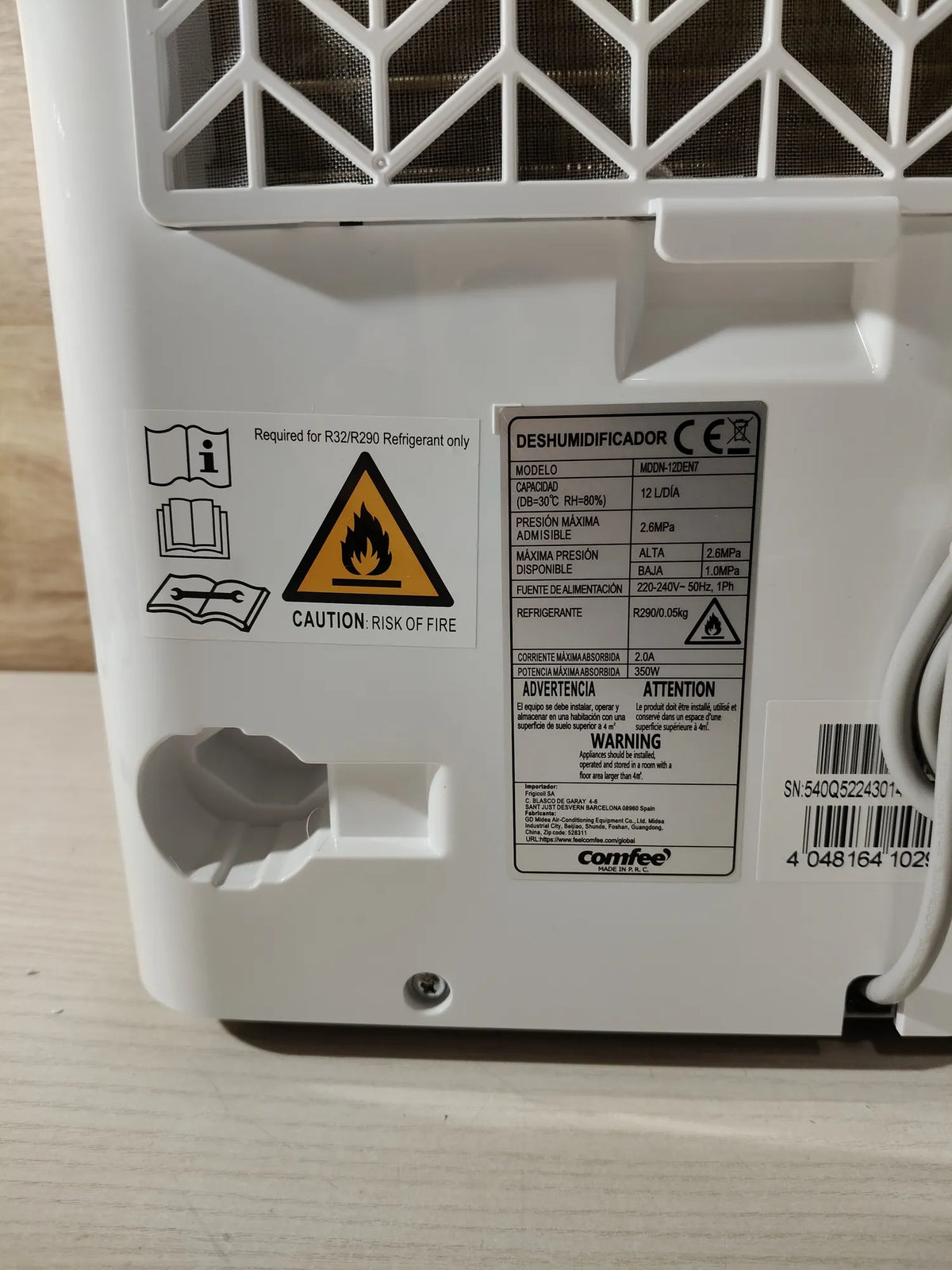 Deshumidificador Casa Molde 12L/24h - COMFEE