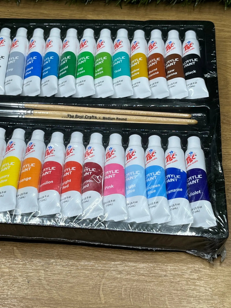 Pintura Acrílica 24 Tubos TBC The Best Crafts