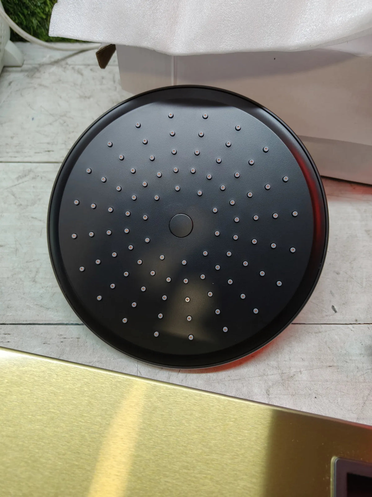 Panel de ducha dorado 3 en 1 con estante - Keokbon