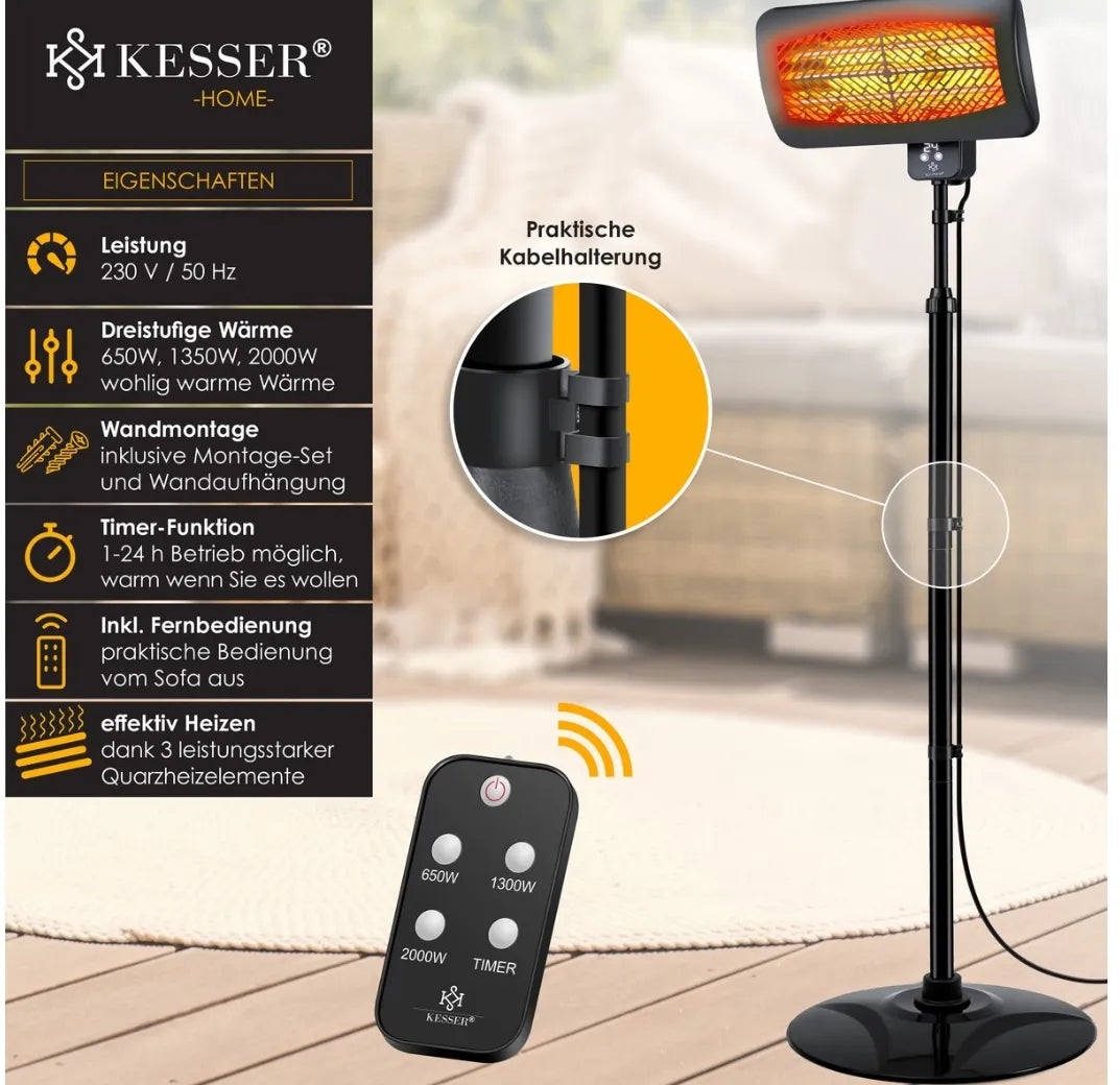 Calentador eléctrico infrarrojo para interior - Kesser