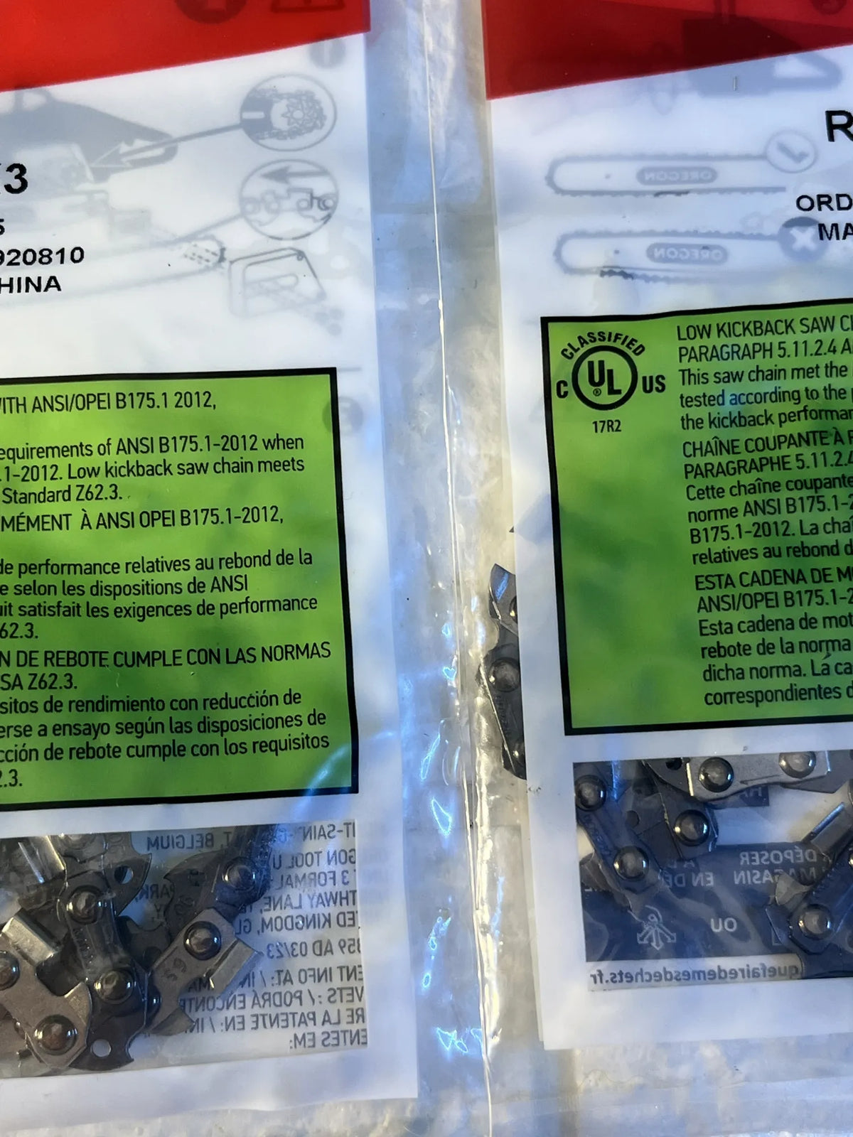 Pack de 3 Cadenas de Motosierra Oregon