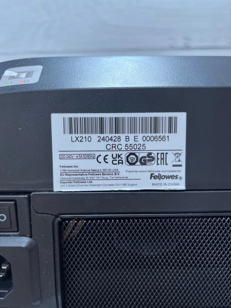Destructora de Papel LX210 Fellowes