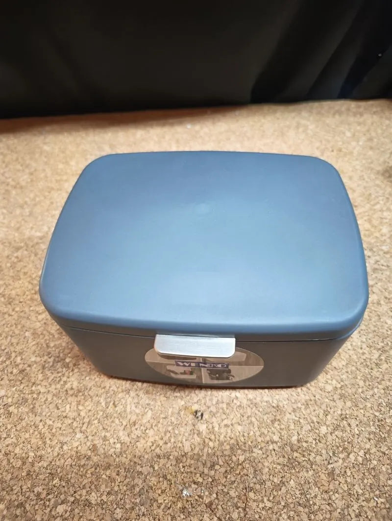 Wenko Caja de baño con tapa Barcelona antracita