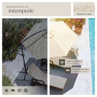 Parasol de brazo articulado beige