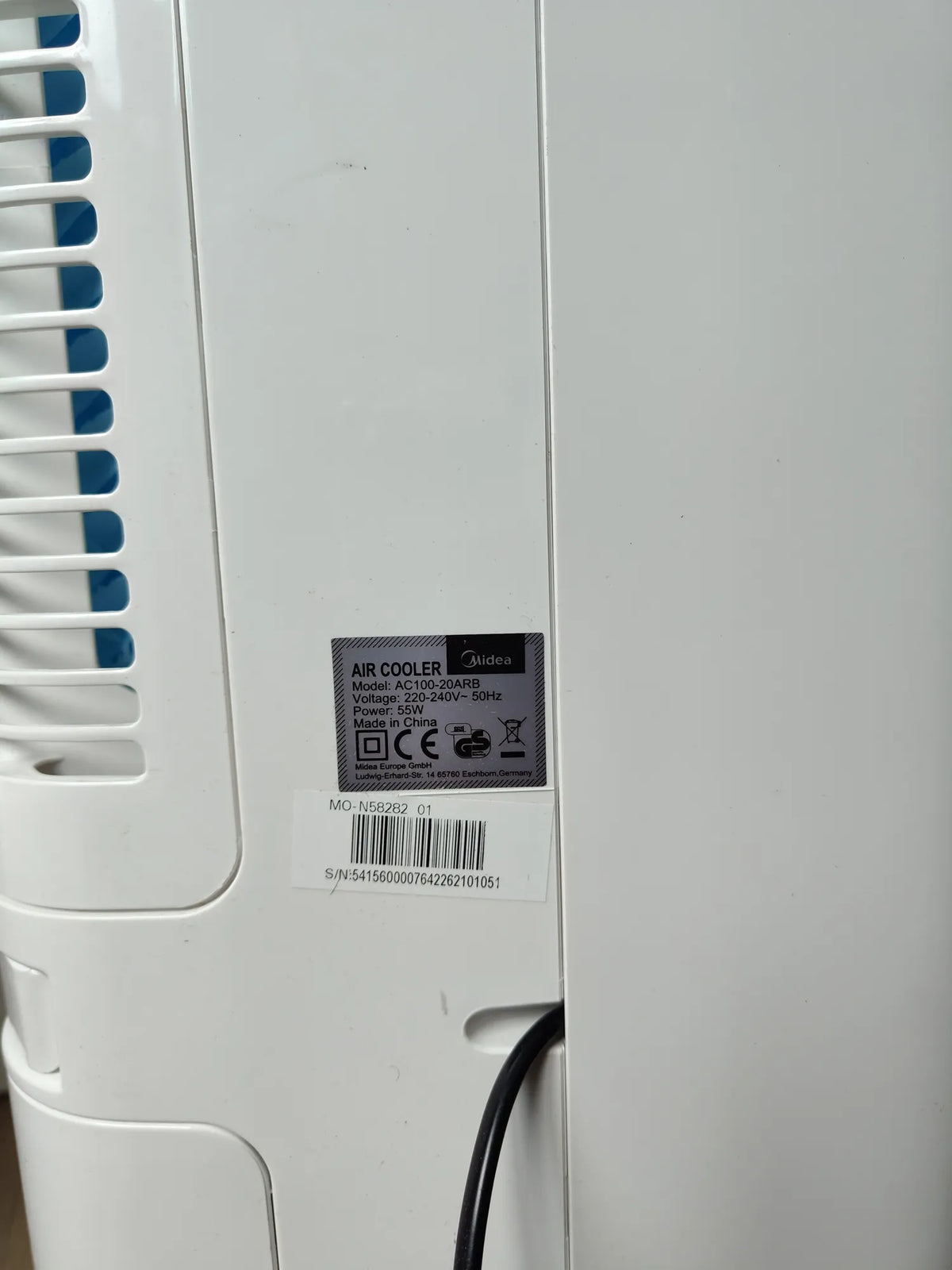 Ventilador con Refrigeración por Agua de 5L, Humidificador e Ionización