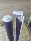 Estor enrollable de doble capa morado