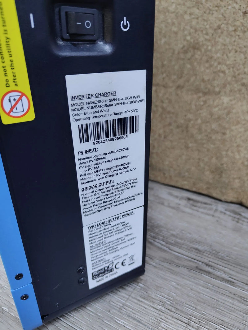 Inverter híbrido para batería de 24V POWLAND 4200W