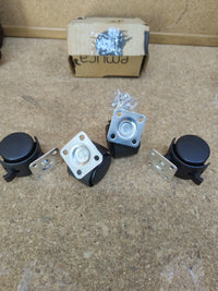 kit de 4 ruedas giratorias 40mm  emuca