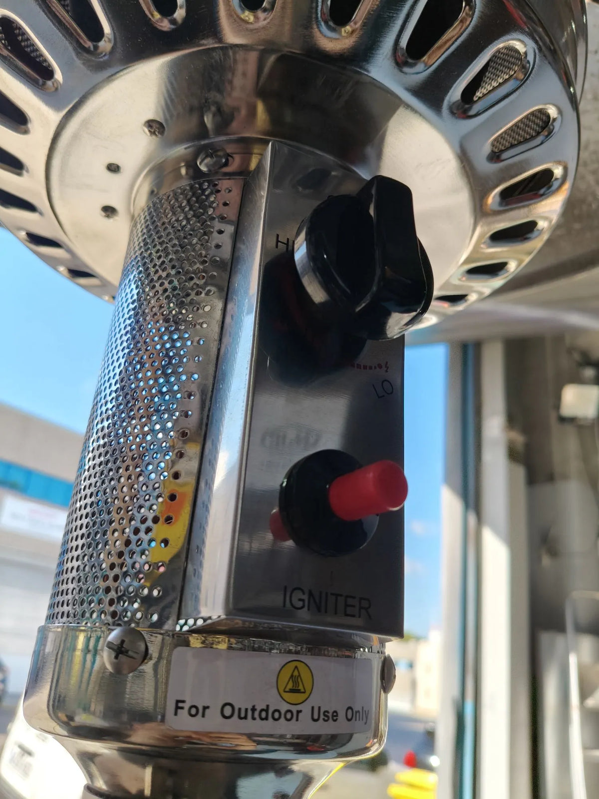 Estufa exterior de gas ajustable