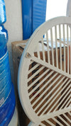 Cabecero Cama Madera Bambú Blanco